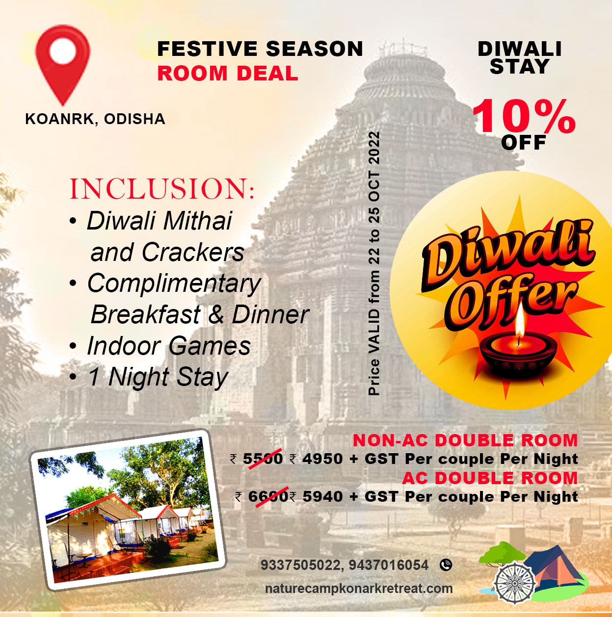 Price VALID from 22 to 25 OCT 2022